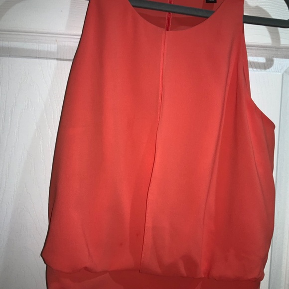 Ann Taylor halter neckline top sz 6P sleeveless back zip banded waist - Picture 3 of 6